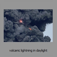 volcanic lightning in daylight